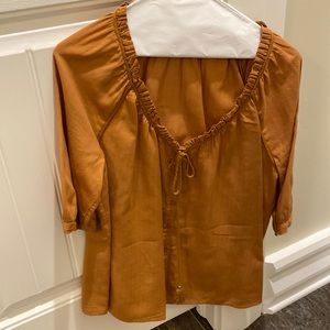 Paige rust colored cotton blouse worn once
